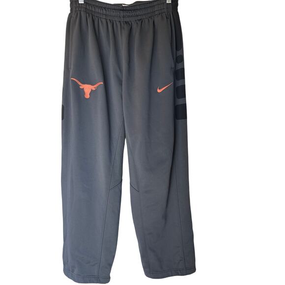 Nike Therma-FIT Texas Longhorns Fleece Pants Men’s Large Grey Orange - Picture 1 of 8